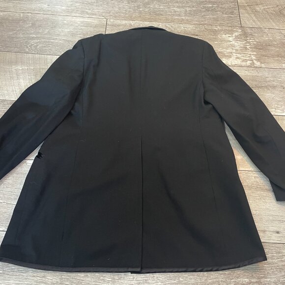 Vintage 50's 60's Tuxedo Rockabilly Black Jacket Mohair Black L Palm Beach - Picture 6 of 8